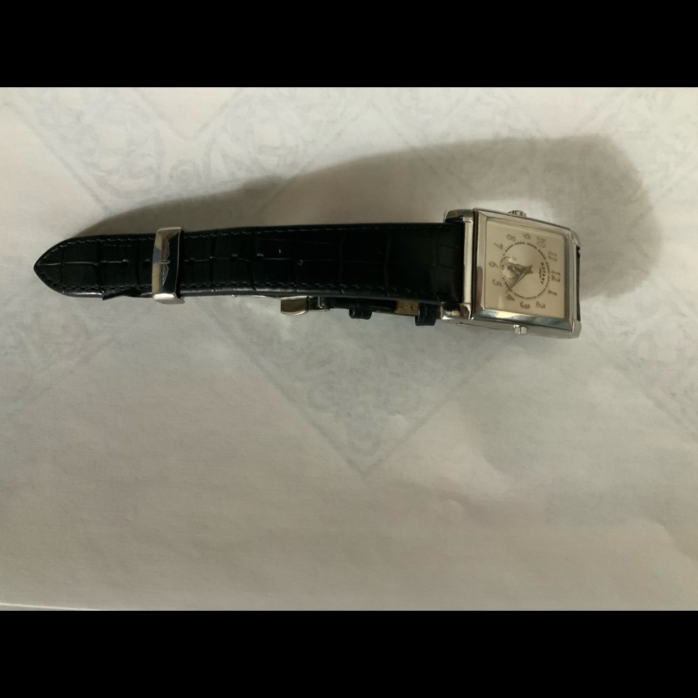 Stainless steel black and white men’s Rotary watch